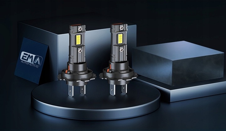 Żarówki H7 LED CSP biała 6500K 1do1 12V 7000lm BARDZO MOCNE WIECEJ ŚWIATŁA