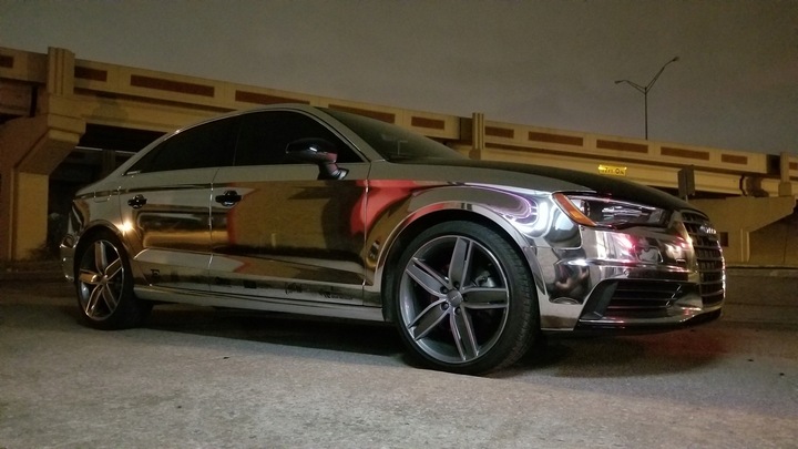 FOLIA OKLEINA LUSTRZANA CHROM SREBRNA 152cmx50cm