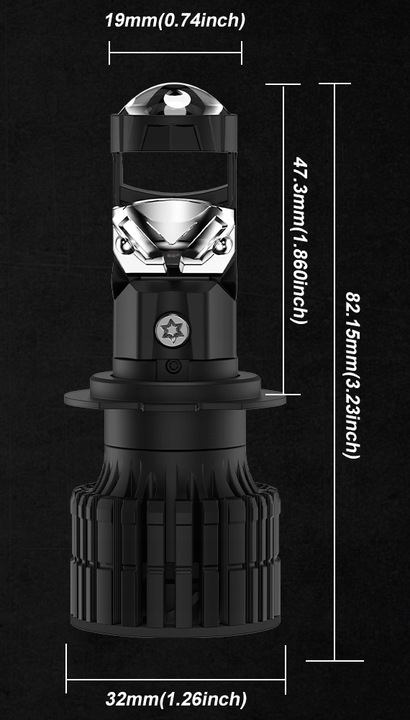 ŻARÓWKI LED H7 FATEEYE PROJECTOR 100% IDEALNE ODCIĘCIE SOCZEWKA FISHEYE