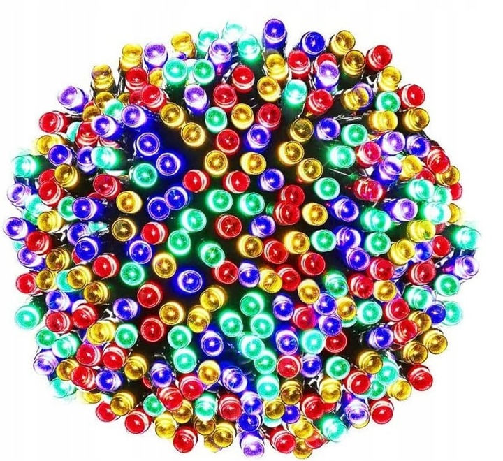 LAMPKI CHOINKOWE 1000 LED MULTI KOLOR 63M WEWNĘTRZNE ZEWNĘTRZNE ŚWIATEŁKA