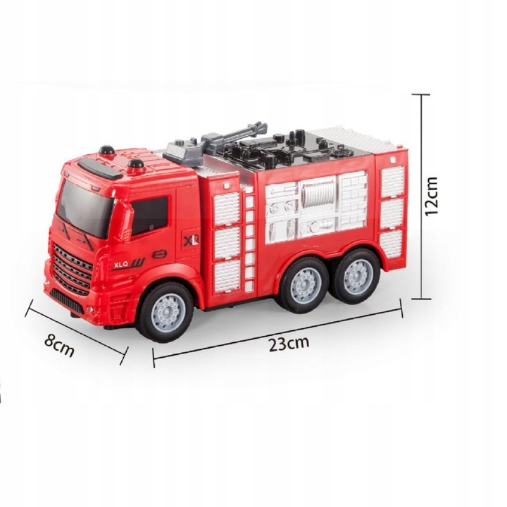 STRAŻ POŻARNA WÓZ POJAZD STRAŻACKI ZDALNIE STEROWANY MAŁY STRAŻAK DŹWIĘK