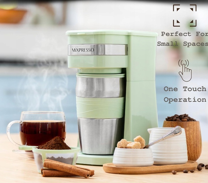 EKSPRES PRZELEWOWY Z KUBKIEM TERMICZNYM CUCINOVA ZIELONY