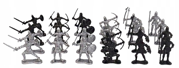 Drewniany Zamek RYCERZE RYCERZYKI ŻOŁNIERZE 60szt