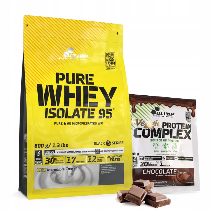 OLIMP PURE WHEY ISOLATE 95 600g IZOLAT BIAŁKA ODŻYWKA BIAŁKOWA WPI