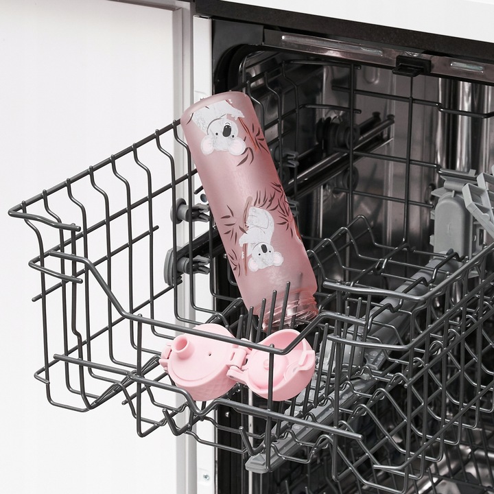 BIDON RÓŻ BUTELKA BEZ SŁOMKI Z USTNIKIEM SPORTOWYM KOALA ION8 0,5 L