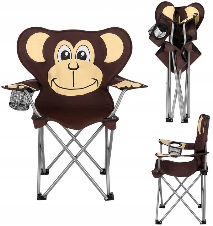 NILS Krzesło Turystyczne Ogrodowe Kempingowe MONKEY Dla Dziecka W Pokrowcu