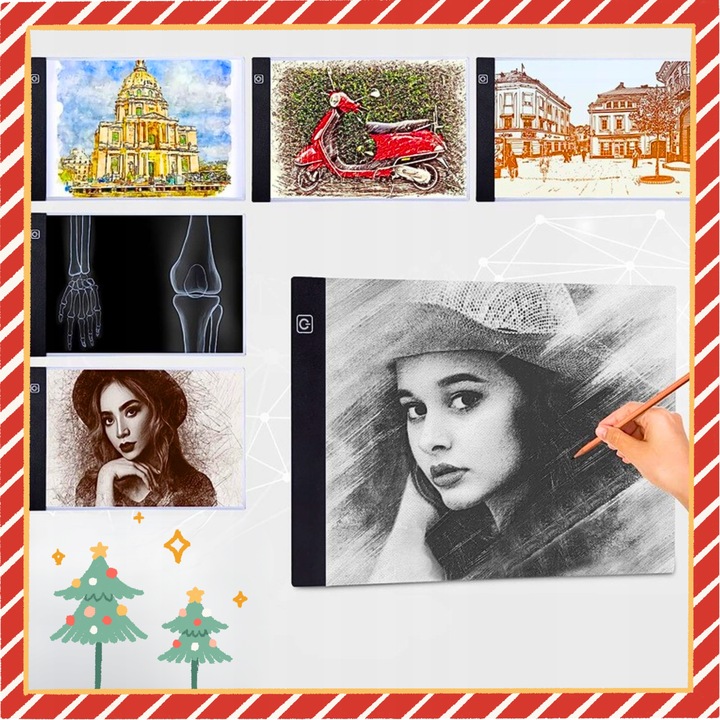 TABLET GRAFICZNY TABLICA DESKA KREŚLARSKA RYSOWANIA DLA DZIECI+2000 SZKICÓW