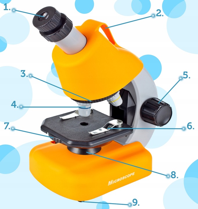 MIKROSKOP NAUKOWY ZABAWKA DLA DZIECI Z AKCESORIAMI W WALIZCE 640X