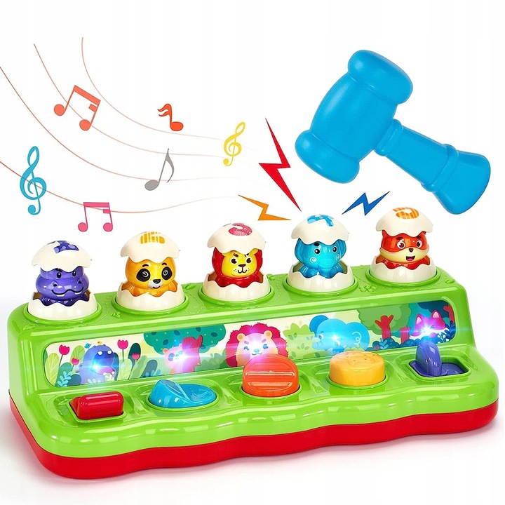 WYSKAKUJĄCE ZWIERZĄTKA INTERAKTYWNA ZABAWKA GRA ZRĘCZNOŚCIOWA POP-UP