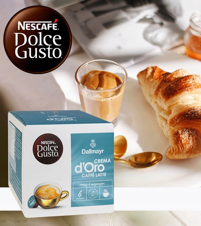 Kawa NESCAFE DOLCE GUSTO DALLMAYR CREMA D'ORO CAFFE LATTE 16 kapsułek