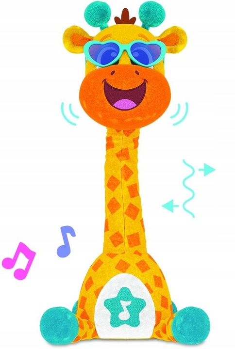 DUMEL TAŃCZĄCA ŻYRAFA ALEK INTERAKTYWNA ZABAWKA kręci szyją świeci MELODIE