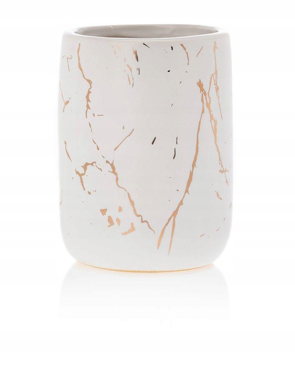 Komplet łazienkowy Lua White zestaw 3 el pojemnik dozownik mydelniczka GLAM