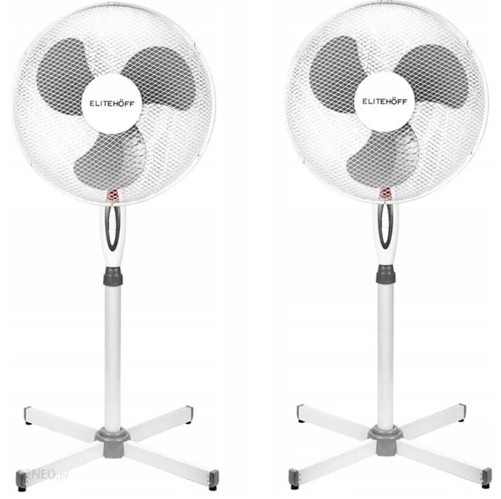 WIATRAK STOJĄCY WENTYLATOR PODŁOGOWY CZARNY/ BIALY