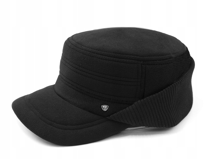 Czapka z daszkiem męska PATROLÓWKA nauszniki POLAR