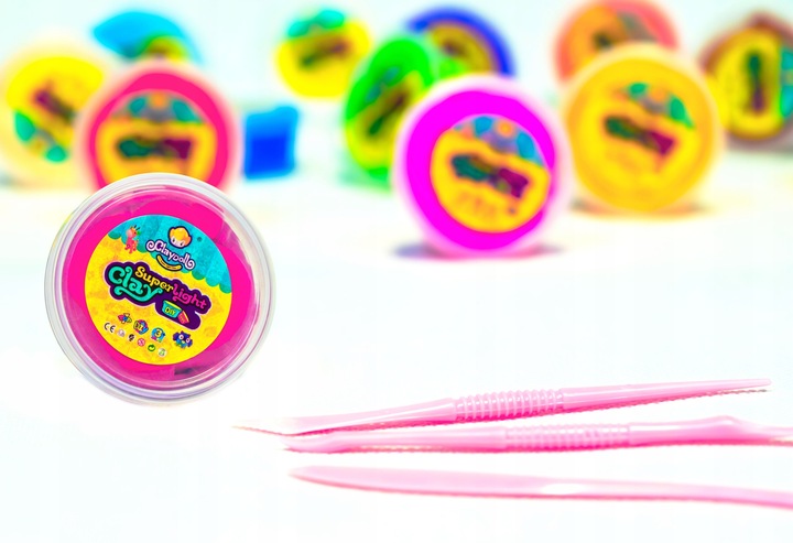 MAGICZNA PLASTELINA MASA PLASTYCZNA PIANKOLINA 18 sztuk +Nożyk