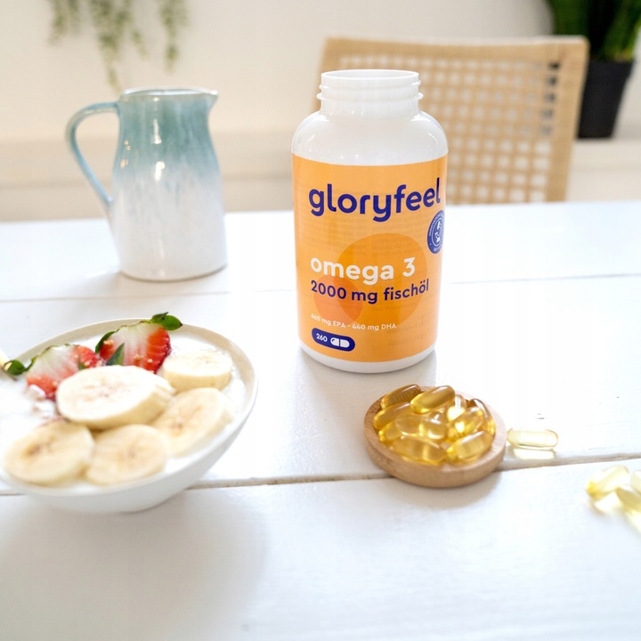 OMEGA 3 DHA EPA W WYSOKICH DAWKACH 2000mg na 260 kapsułek gloryfeel