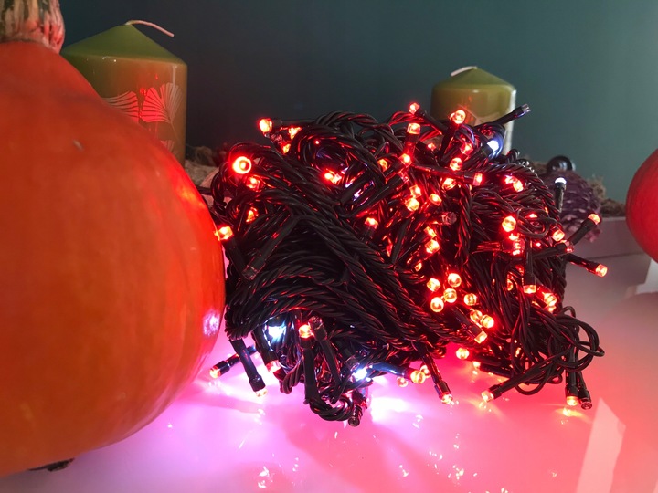 Lampki Choinkowe LED 100 Czerwone Flash IP44 Zewnętrzne Wewnętrzne