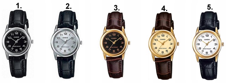 ZEGAREK DAMSKI CASIO LTP-V001L cyfry skórzany + BOX +GRAWER