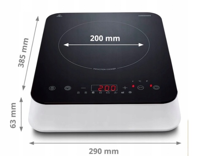 PŁYTA INDUKCYJNA NIEMIECKA KUCHENKA PRZENOŚNA MEDION 2000W TIMER 8 Progr.