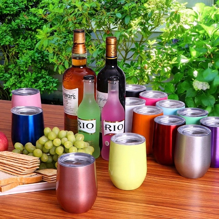 Kubek termiczny do Yerba Mate Kawy Herbaty z pokrywką srebrny 350ml