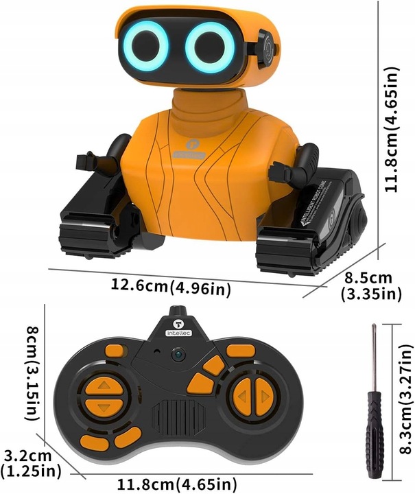 Zdalnie sterowany robot RC dla dzieci, czujnik, oczy LED, programowanie HIT