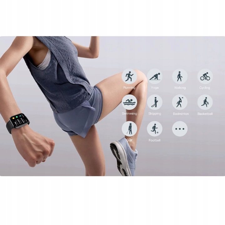 Smartwatch damski z funkcją rozmów i powiadomień puls kroki sen menu PL