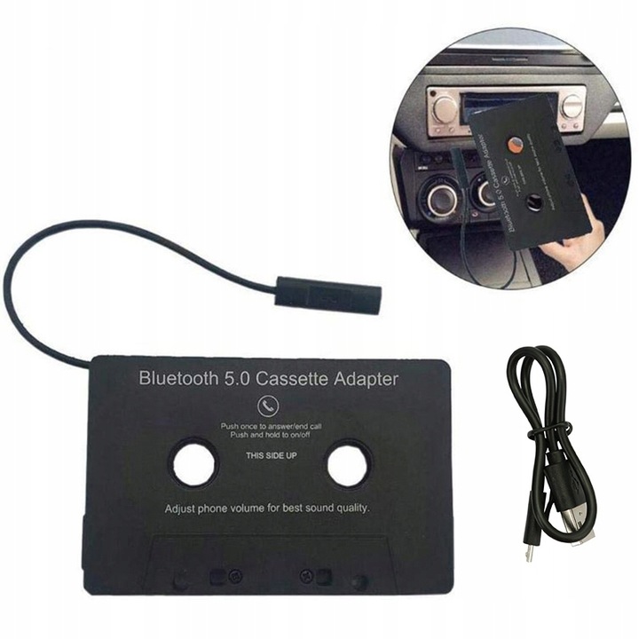 KASETA BLUETOOTH 5.0 DO RADIA ADAPTER TRANSMITER