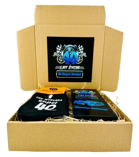 Prezent na URODZINY z okazji urodzin 40 lat CZTERDZIESTKA 18 30 50 60 wzory