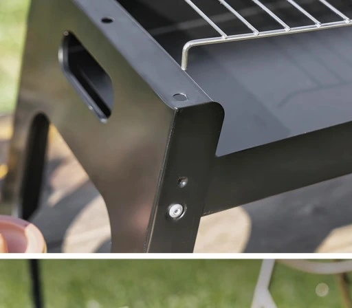 GRILL SKŁADANY TURYSTYCZNY NA KEMPING BBQ PRZENOŚNY WĘGLOWY DO OGRODU BIWAK