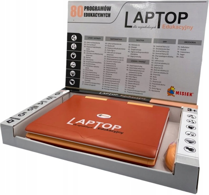 LAPTOP EDUKACYJNY 80 PROGRAMÓW USB DO NAUKI