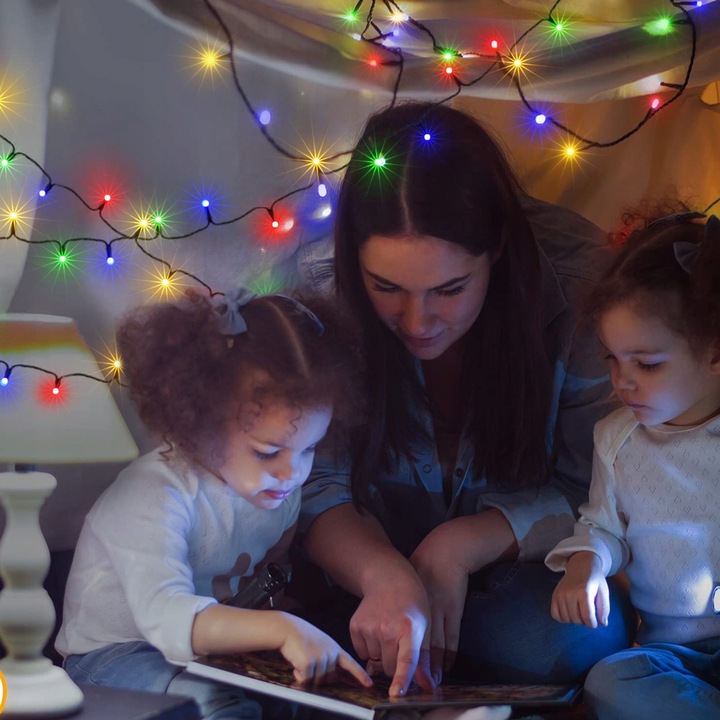 LAMPKI CHOINKOWE ŚWIĄTECZNE ZEWNĘTRZNE WEWNĘTRZNE IP44 MULTIKOLOR 500 LED