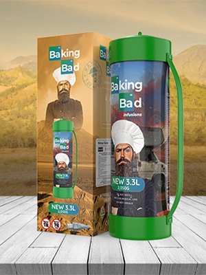 Zestaw N2O Nitro BAKING BAD 2050g Podtlenek azotu cracker GAZ + balony