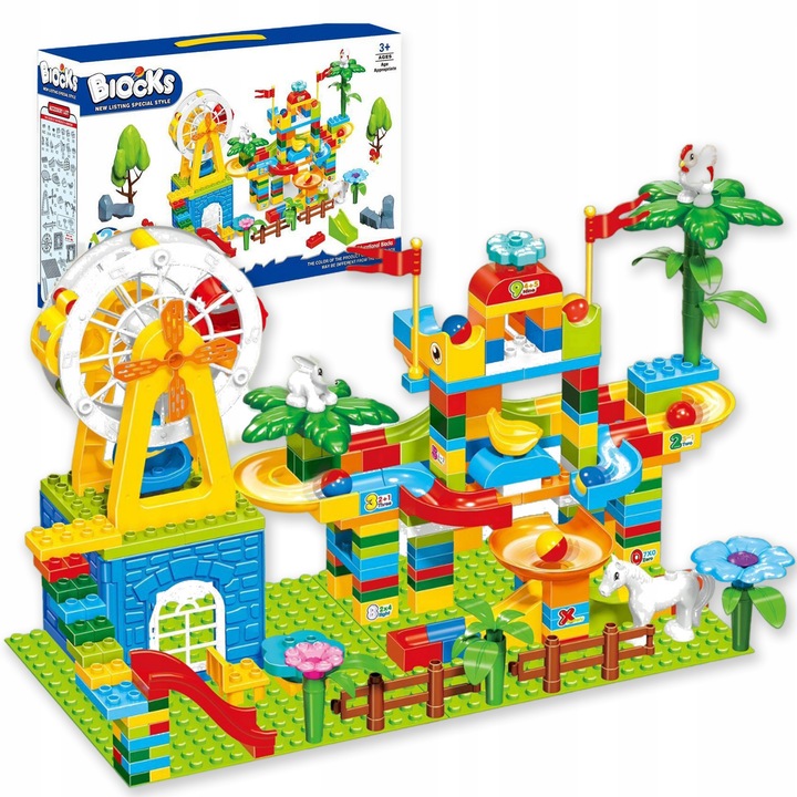 Klocki Konstrukcyjne Farma Duży Zestaw z 243 elementów dla Dzieci +3 lata