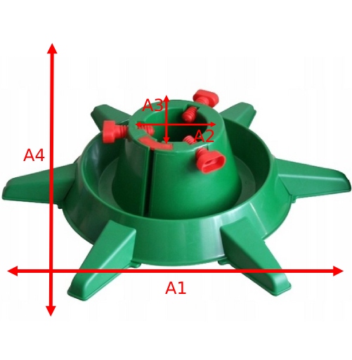 Świąteczny Stojak Pod Choinkę Plastikowa Podstawka Na Choinkę Zielony 60cm