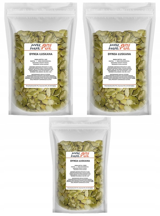 DYNIA ŁUSKANA 2,5kg Pestki dyni naturalne świeże