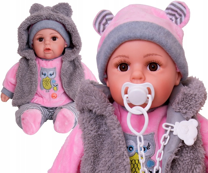 LALKA BOBAS MÓWI I ŚPIEWA POLSKI 45CM+SMOCZEK_68v