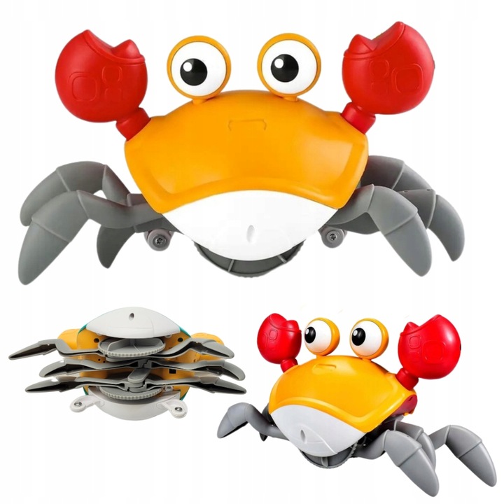 UCIEKAJĄCY PEŁZAJĄCY KRAB CHODZĄCY ZABAWKA INTERAKTYWNA dla DZIECKA LED XL