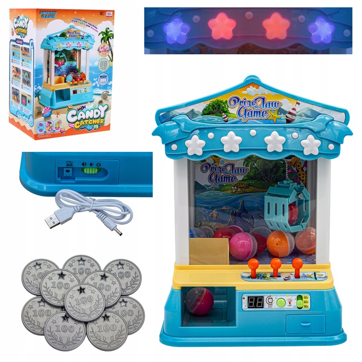 Poławiacz Słodyczy Chwytak Łapacz Cukierkowy Łowca Kulki Monety Melodii
