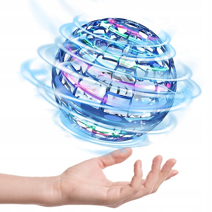 LATAJĄCA KULA STEROWANY RĘKĄ SPINNER DRON UFO LED ŚWIECI