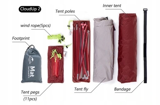 LEKKI NAMIOT CLOUD UP 2 20D UPDATED NATUREHIKE.