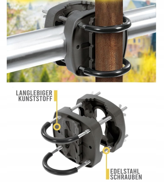 UCHWYT NA PARASOL BALKONOWY NA BALKON DO BARIERKI METAL DUŻY REGULOWANY XXL