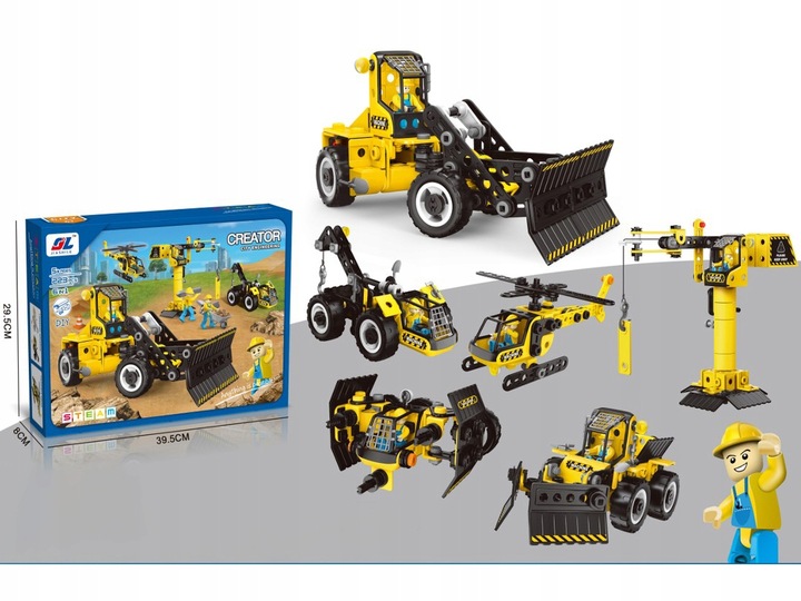 MEGA ZESTAW Klocki Konstrukcyjne do SKRĘCANIA dla Dzieci Narzędzia 223 el.