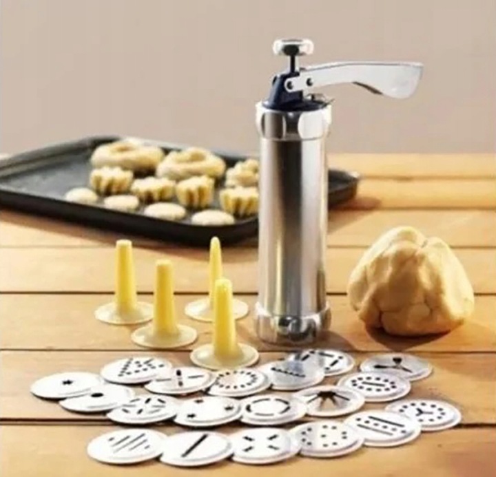 MASZYNKA DO CIASTEK + TYLKI CUKIERNICZE DEKORATOR DO CIAST TORTÓW SZPRYCA