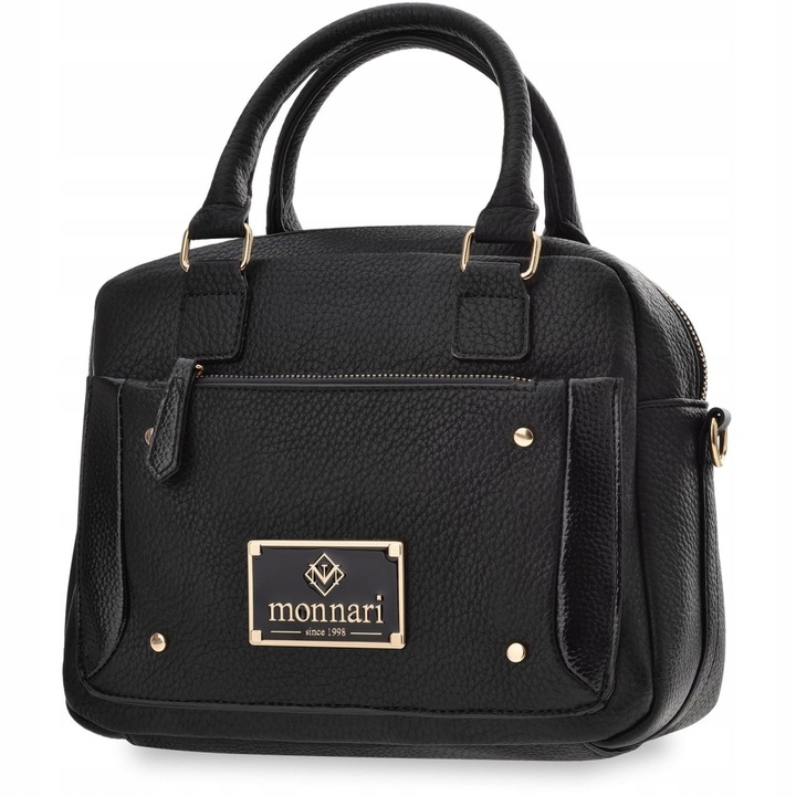 Monnari Kuferek Do Ręki Na Ramię Klasyczna Torba Torebka Damska Czarna