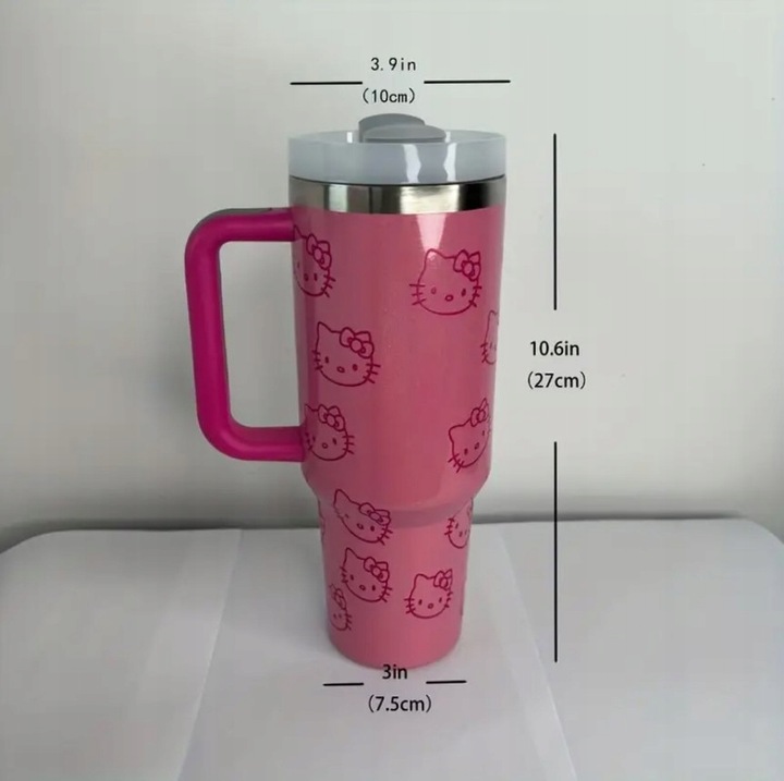 KUBEK TERMICZNY TERMOS SANRIO HELLO KITTY 1200 ML DUŻY STAL NIERDZEWNA