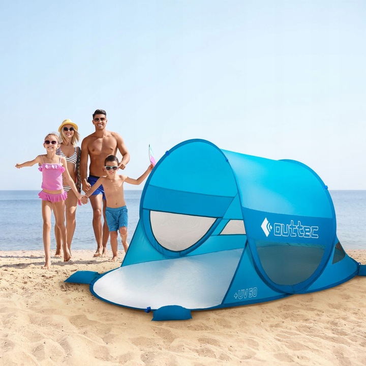 NAMIOT PLAŻOWY SAMOROZKŁADAJĄCY PARAWAN POP UP UV50 OUTTEC