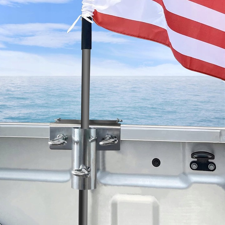 Uchwyt na FLAGĘ Parasol na balkon BEZ WIERCENIA do Poręczy Do Barierki