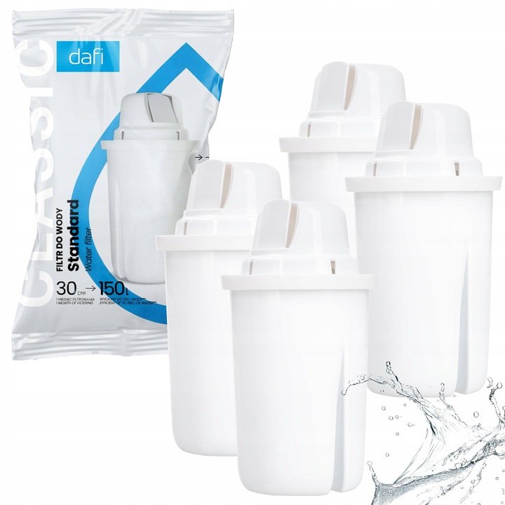Oryginalny filtr wody Dafi Classic do dzbanka szklanego Dafi Crystal - 4x