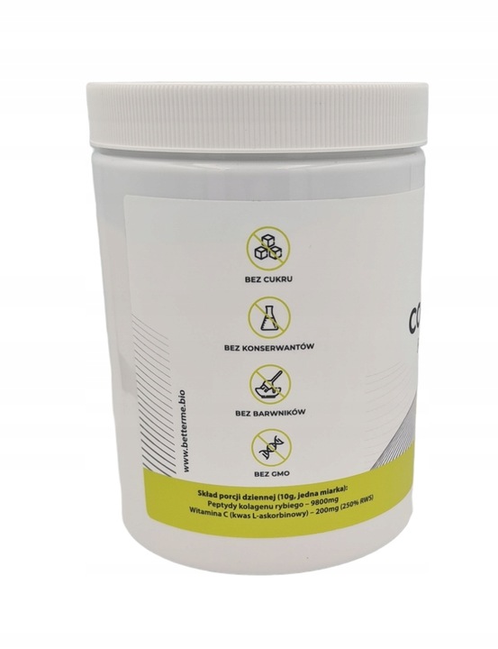 BetterMe kolagen rybi + witamina C bez smaku i zapachu 450g= 45 dni kuracji
