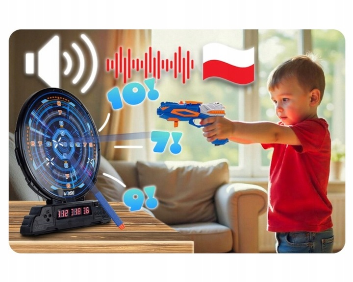 NAJLEPSZY PREZENT DLA 6 7 8 9 10 11 12 LATKA ELEKTRONICZNA TARCZA NEOSHOT